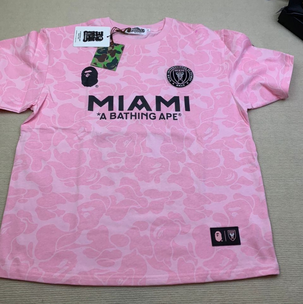 Bape x Inter Miami CF Pink Tee Futbol Soccer